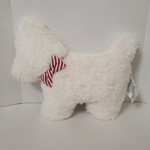 Westie West Highland Terrier Throw Pillow White Red Bowtie Threshold Target - Picture 1 of 6